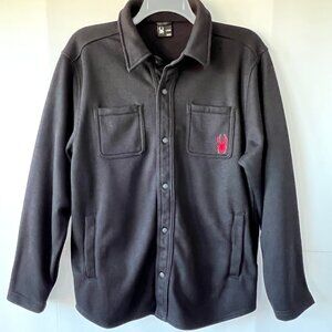 Spyder Avalon Waffle Knit Fleece Lined Snap Up Shirt Jacket, Sz Large, EUC